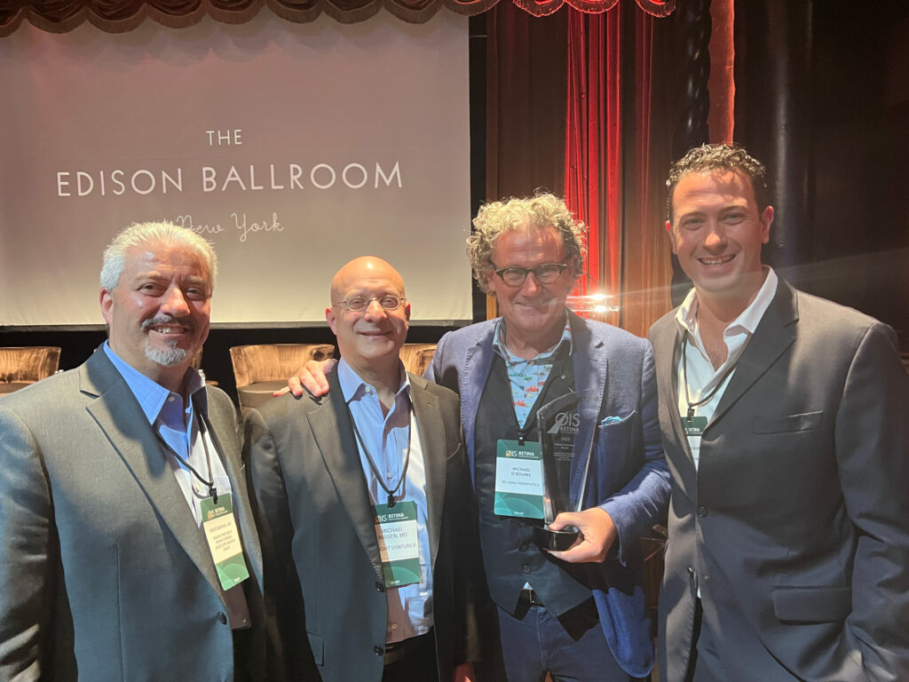 Michael O'Rourke pictured with the the ExSight Ventures team - Firas Rahhal M.D., Michael Nissen M.D. and James Murray 